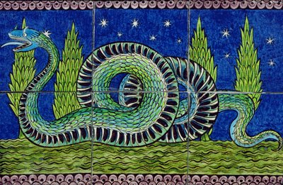 Mythical Beast Tile Panel by William de Morgan